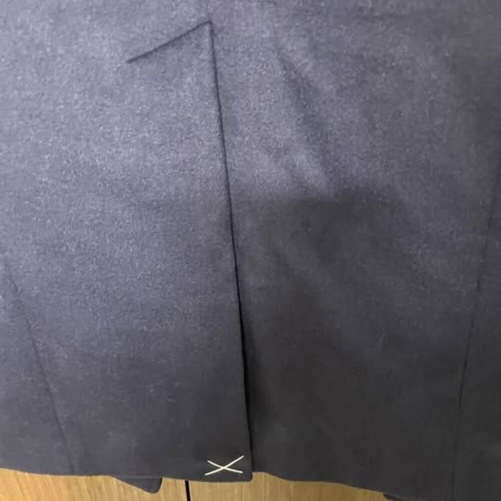EXPRESS Navy Blue Belted Coat - Picture 6 of 7